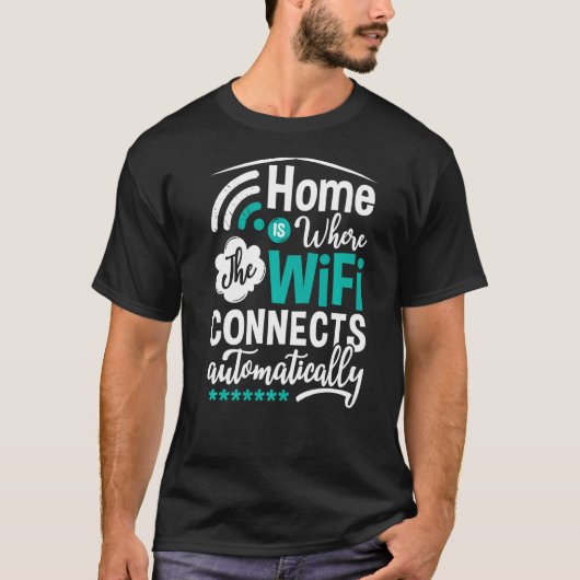 Wifi het Wachtwoord van Internet van de Router cit T-shirt (Voorkant)