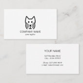 Wifi Hond Modern Schattig Dier Visitekaartje (Voorkant / Achterkant)