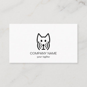 Wifi Hond Modern Schattig Dier Visitekaartje