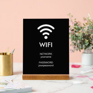 Wifi Icoon Netwerk Wachtwoord Hospitaliteit Zakeli Acryl Bord