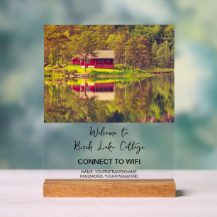 Wifi-info voor vakantieverhuur, huis, bedrijf acryl bord