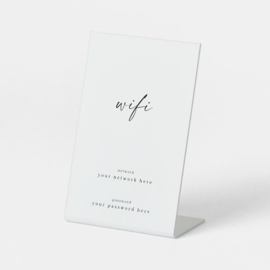 WiFi-informatie voetstuk teken Reclamebord Met Voetstuk (Voorkant)