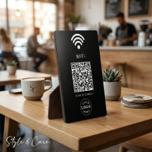 WiFi-informatiebord met QR-code voor gemakkelijke 