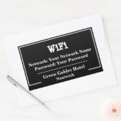 WiFi-informatienetwerk en -wachtwoord Rechthoekige Sticker (Envelop)