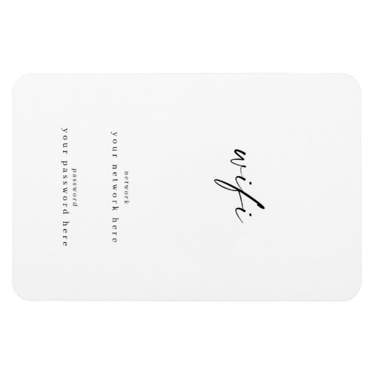 Wifi Information Refkoelkast Magnet Magneet (Horizontaal)