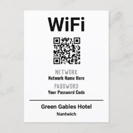 WiFi-instructies met QR-code Aankondigingskaart
