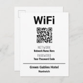 WiFi-instructies met QR-code Aankondigingskaart (Voorkant / Achterkant)