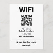 WiFi-instructies met QR-code Aankondigingskaart (Voorkant)