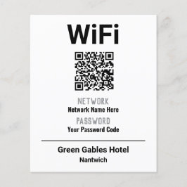 WiFi-instructies met QR-code Flyer