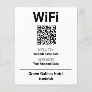 WiFi-instructies met QR-code Flyer