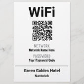 WiFi-instructies met QR-code Flyer (Voorkant)