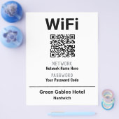 WiFi-instructies met QR-code Flyer (Enkel)
