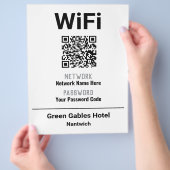 WiFi-instructies met QR-code Flyer (Hand)
