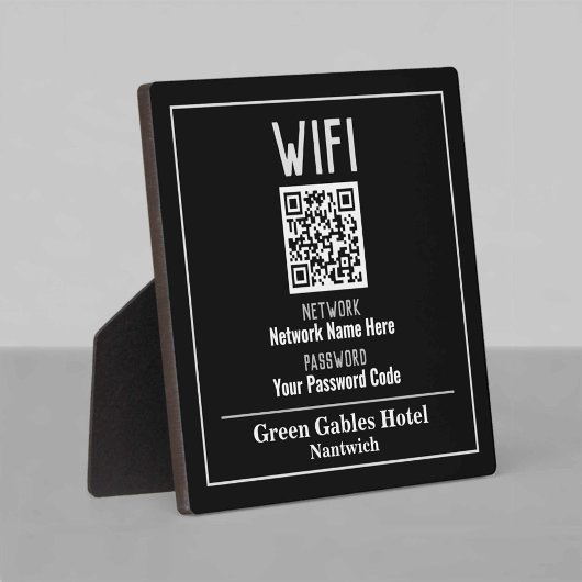 WiFi-instructies met QR-code Fotoplaat