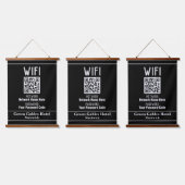 WiFi-instructies met QR-code Hangend Wandkleed (Driedubbel)