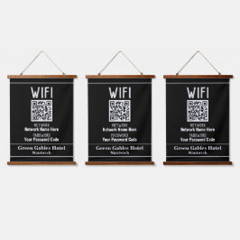 WiFi-instructies met QR-code Hangend Wandkleed