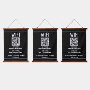 WiFi-instructies met QR-code Hangend Wandkleed