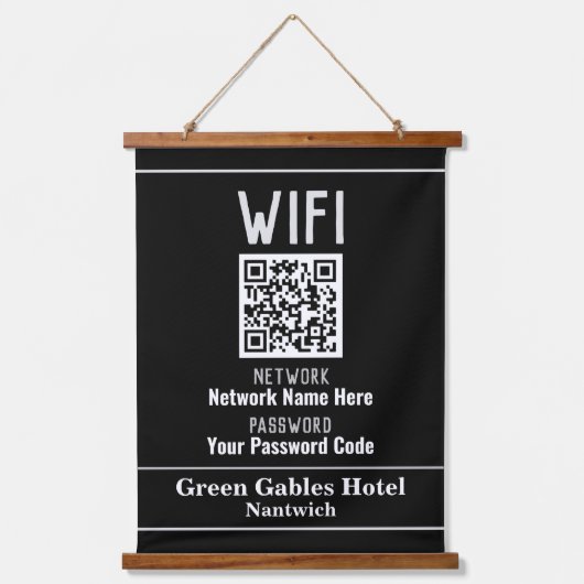 WiFi-instructies met QR-code Hangend Wandkleed (Voorkant 2)