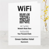 WiFi-instructies met QR-code Kaart (Gele Bloem)