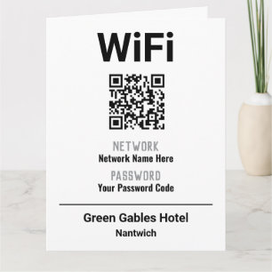 WiFi-instructies met QR-code Kaart