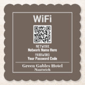 WiFi-instructies met QR-code Kartonnen Onderzetters (Voorkant)