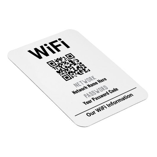 WiFi-instructies met QR-code Magneet (Rechterzijde)
