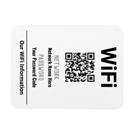 WiFi-instructies met QR-code Magneet (Horizontaal)