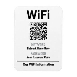 WiFi-instructies met QR-code Magneet
