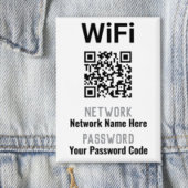 WiFi instructies met QR code. personeel Button