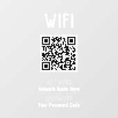 WiFi-instructies met QR-code Raamsticker (Vel)