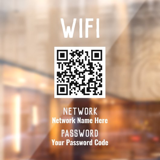 WiFi-instructies met QR-code Raamsticker (Vel 2)