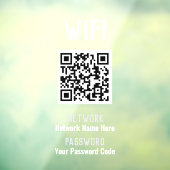 WiFi-instructies met QR-code Raamsticker (Vel 3)