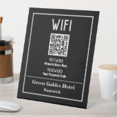 WiFi-instructies met QR-code Reclamebord Met Voetstuk (Insitu)