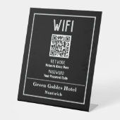 WiFi-instructies met QR-code Reclamebord Met Voetstuk (Voorkant)