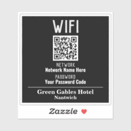 WiFi-instructies met QR-code Sticker