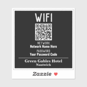 WiFi-instructies met QR-code Sticker