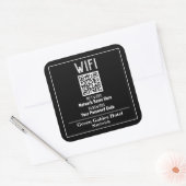 WiFi-instructies met QR-code Vierkante Sticker (Envelop)