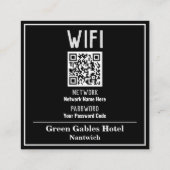 WiFi-instructies met QR-code Vierkante Visitekaartje (Achterkant)