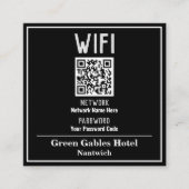 WiFi-instructies met QR-code Vierkante Visitekaartje (Voorkant)
