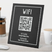 WiFi-instructies met voetafdruk QR-code Reclamebord Met Voetstuk (Insitu)
