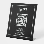 WiFi-instructies met voetafdruk QR-code Reclamebord Met Voetstuk (Voorkant)