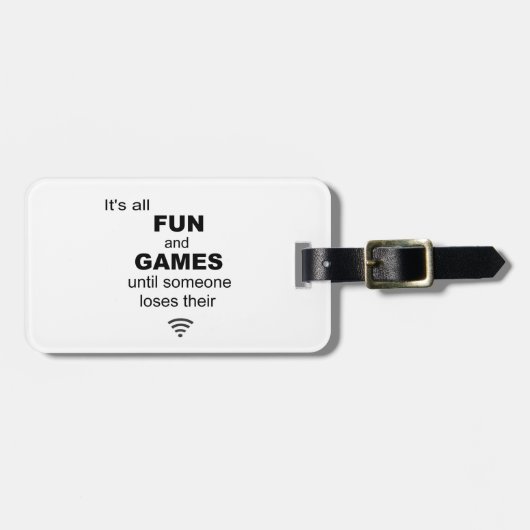 WiFi Internet Bagagelabel verliezen - Wit (Voorkant horizontaal)