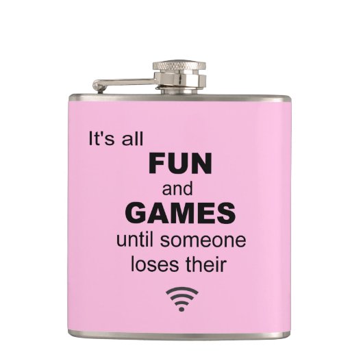 WiFi Internet Hip Flask verliezen - Lichtroze Heupfles (Voorkant)