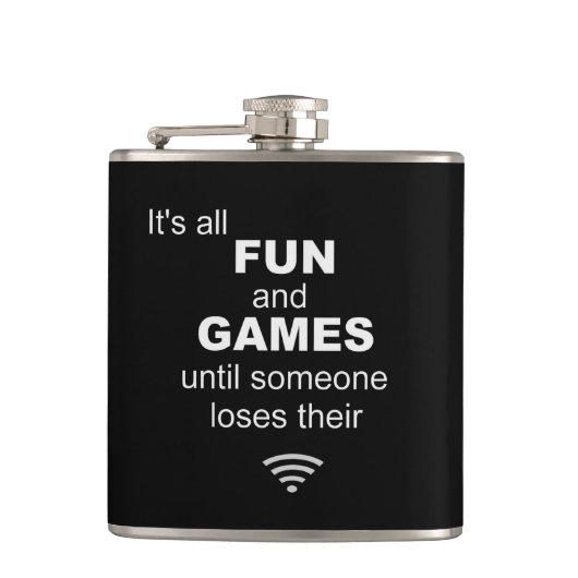 WiFi Internet Hip Flask verliezen - zwart Heupfles (Voorkant)
