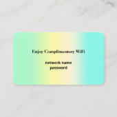Wifi Internet Netwerk en Wachtwoord Gast Visitekaartje (Achterkant)