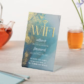 WiFi Internet Password Home Kantoor Gold Reclamebord Met Voetstuk (Insitu)