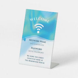 WiFi Internet Password Home Kantoor Modern Reclamebord Met Voetstuk