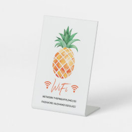 WiFi Internet Password Island Ananas Vakantie Reclamebord Met Voetstuk