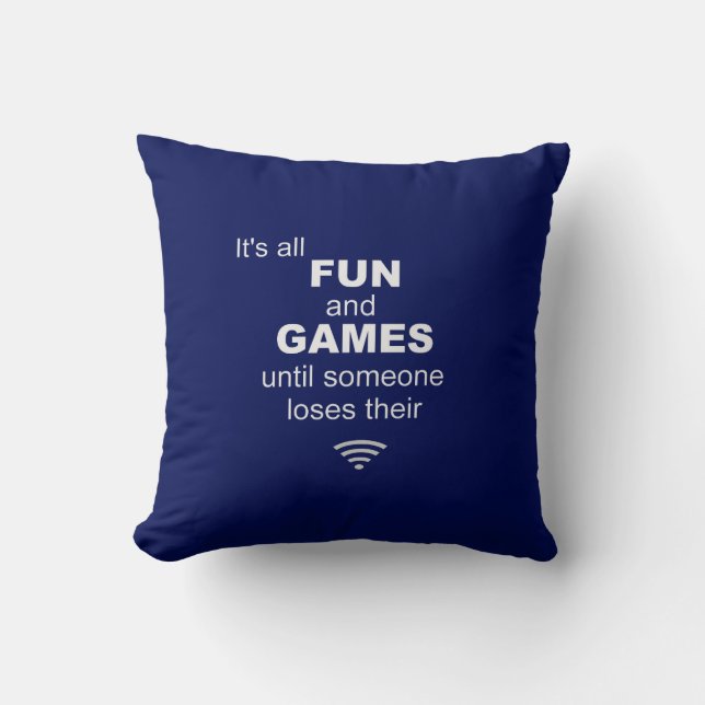 WiFi Internet Pillow verliezen - blauw Kussen (Voorkant)