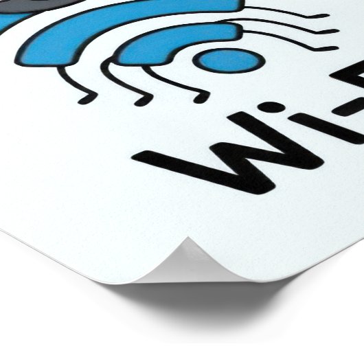 Wifi Internet Poster (Hoek)